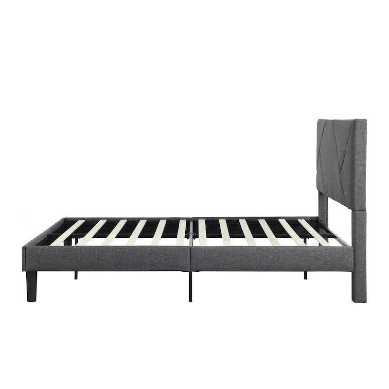 Upholstered Platform Bed Frame - Full Size - Modern Style