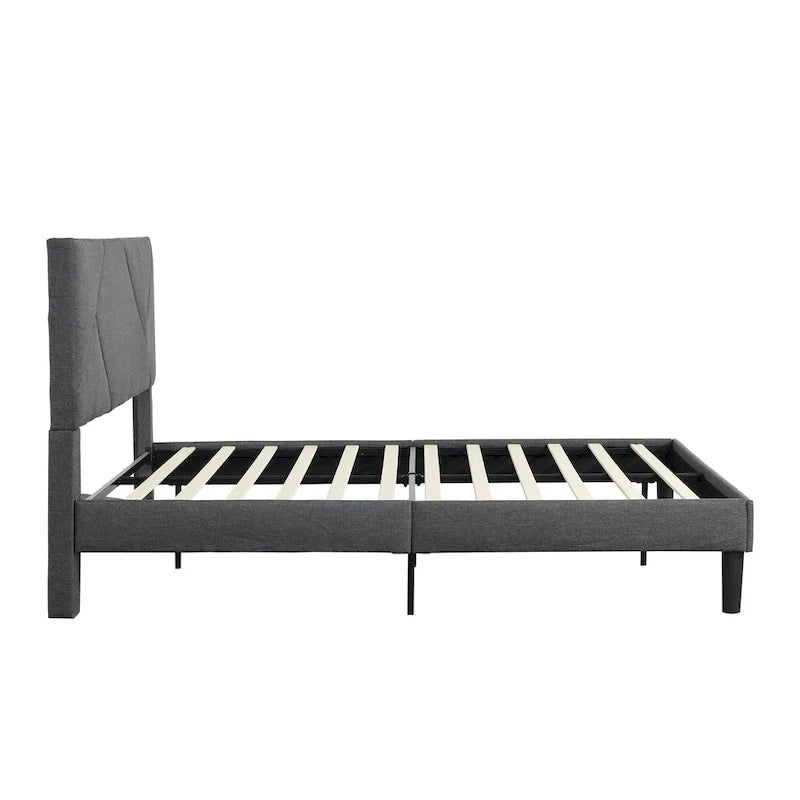Upholstered Platform Bed Frame - Full Size - Modern Style