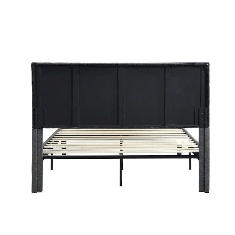 Upholstered Platform Bed Frame - Full Size - Modern Style