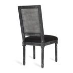 Beige / Gray / Black / Brown Cane Back Upholstered Dining Chair, Set of 4