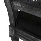 Beige / Gray / Black / Brown Cane Back Upholstered Dining Chair, Set of 4