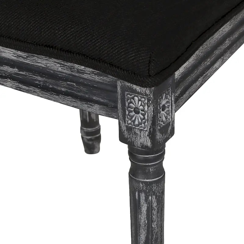 Beige / Gray / Black / Brown Cane Back Upholstered Dining Chair, Set of 4