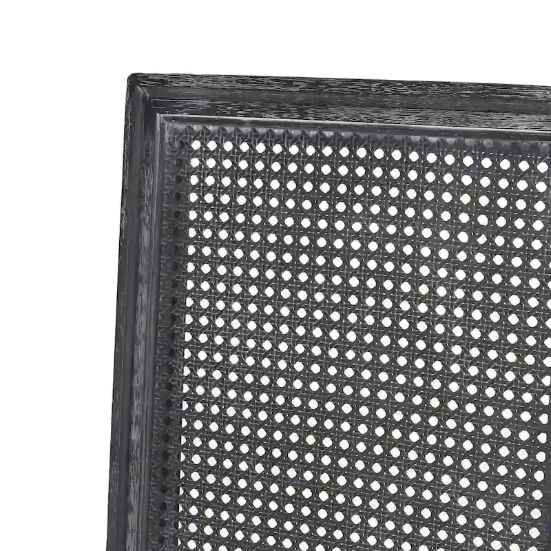 Beige / Gray / Black / Brown Cane Back Upholstered Dining Chair, Set of 4