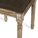 Beige / Gray / Black / Brown Cane Back Upholstered Dining Chair, Set of 4