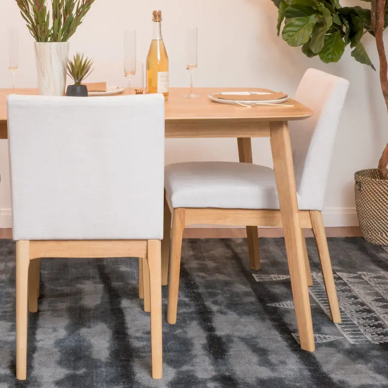 Upholstered Dining Chairs - Set of 2 - Contemporary Style