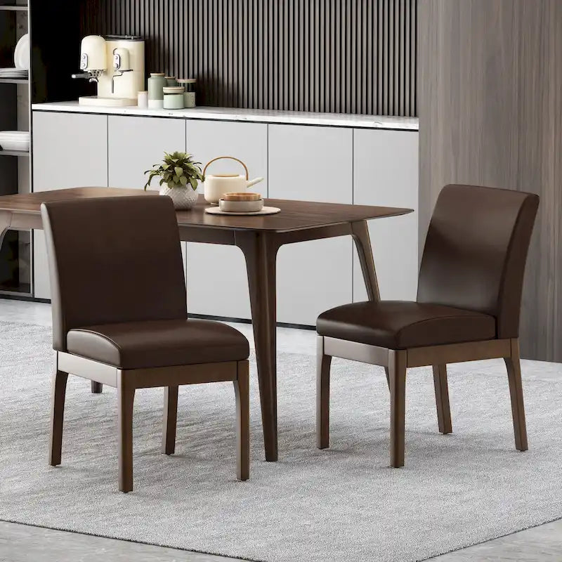 Upholstered Dining Chairs - Set of 2 - Contemporary Style