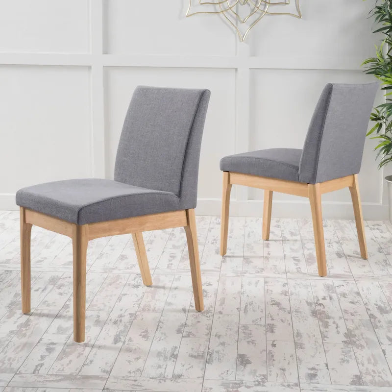 Upholstered Dining Chairs - Set of 2 - Contemporary Style