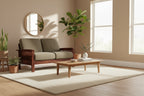 Mission-Style Wood Loveseat - 2 Seater