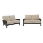 Mission-Style Wood Loveseat - 2 Seater