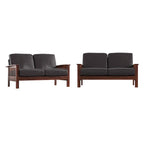 Mission-Style Wood Loveseat - 2 Seater