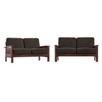 Mission-Style Wood Loveseat - 2 Seater