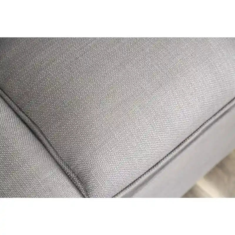Beige / Grey Slipcovered Sofa, Linen-Like Fabric, 3-Seater