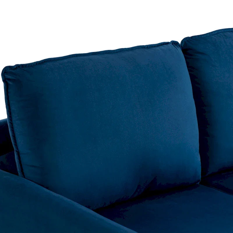 White / Blue / Ginger / Gray / Greyish Cyan / Yellow Velvet Loveseat, Modern Style, 2-Seater