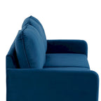 White / Blue / Ginger / Gray / Greyish Cyan / Yellow Velvet Loveseat, Modern Style, 2-Seater