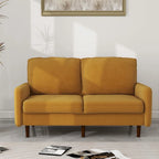 White / Blue / Ginger / Gray / Greyish Cyan / Yellow Velvet Loveseat, Modern Style, 2-Seater