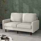 White / Blue / Ginger / Gray / Greyish Cyan / Yellow Velvet Loveseat, Modern Style, 2-Seater