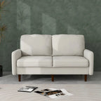 White / Blue / Ginger / Gray / Greyish Cyan / Yellow Velvet Loveseat, Modern Style, 2-Seater