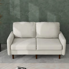 White / Blue / Ginger / Gray / Greyish Cyan / Yellow Velvet Loveseat, Modern Style, 2-Seater