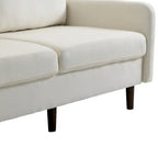 White / Blue / Ginger / Gray / Greyish Cyan / Yellow Velvet Loveseat, Modern Style, 2-Seater