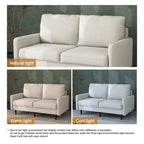 White / Blue / Ginger / Gray / Greyish Cyan / Yellow Velvet Loveseat, Modern Style, 2-Seater