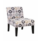 Multi-Color Armless Slipper Accent Chair
