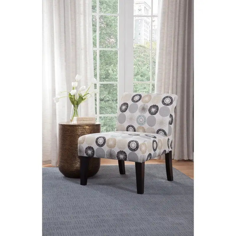 Multi-Color Armless Slipper Accent Chair