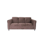 Mid-Century Modern Suede Sofa - 3 Seater