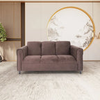 Mid-Century Modern Suede Sofa - 3 Seater