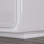 White High Gloss Nightstand with LED Lights - 2 Drawers