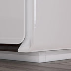 White High Gloss Nightstand with LED Lights - 2 Drawers