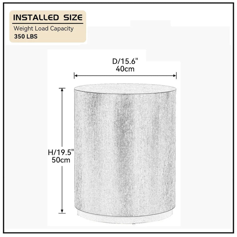 Black and Gold Round Side Table with Marble Top