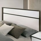 White High Gloss Platform Bed – Asymmetric Style, Sleeps 1-2