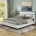 White High Gloss Platform Bed – Asymmetric Style, Sleeps 1-2