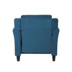 Tufted Microfiber Accent Chair - Single Seat with Curved Arms