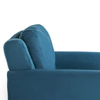 Tufted Microfiber Accent Chair - Single Seat with Curved Arms