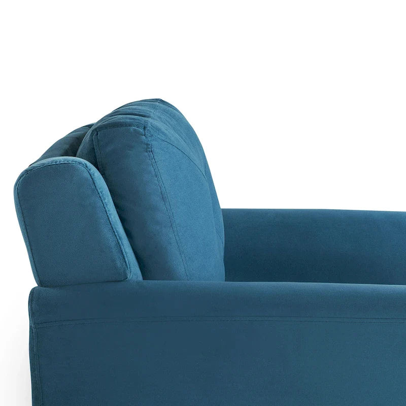 Tufted Microfiber Accent Chair - Single Seat with Curved Arms