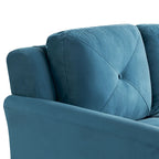 Tufted Microfiber Accent Chair - Single Seat with Curved Arms