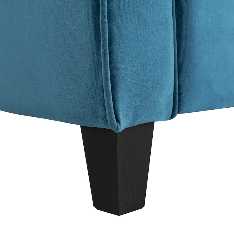 Tufted Microfiber Accent Chair - Single Seat with Curved Arms