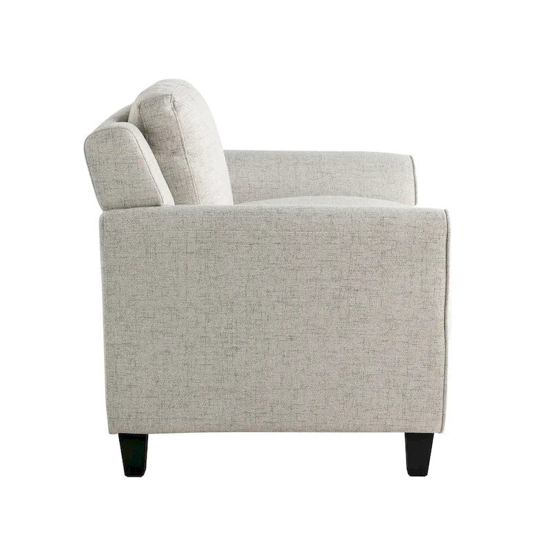 Tufted Microfiber Accent Chair - Single Seat with Curved Arms