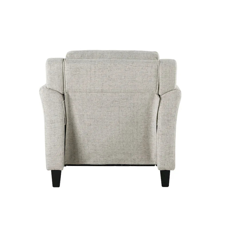 Tufted Microfiber Accent Chair - Single Seat with Curved Arms