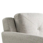 Tufted Microfiber Accent Chair - Single Seat with Curved Arms