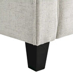 Tufted Microfiber Accent Chair - Single Seat with Curved Arms