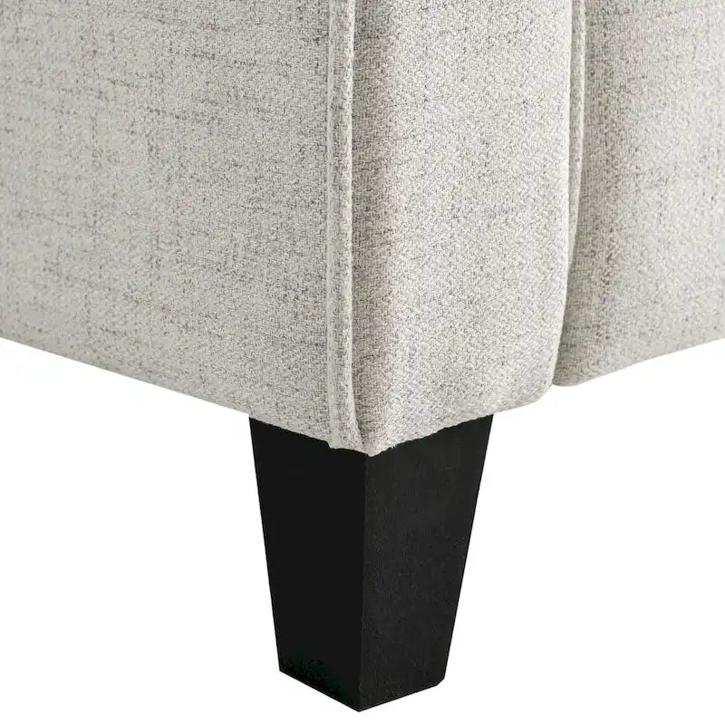 Tufted Microfiber Accent Chair - Single Seat with Curved Arms