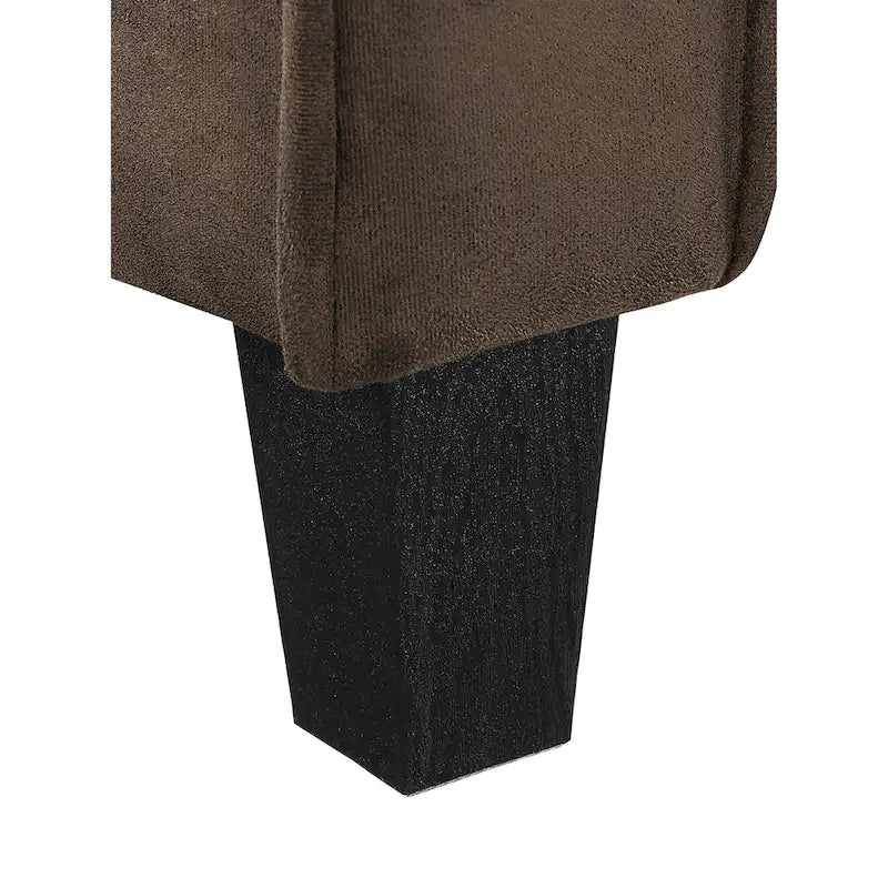 Tufted Microfiber Accent Chair - Single Seat with Curved Arms