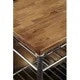 Natural Wood Kitchen Island for 2-4 People with Butcher Block Top and Metal Frame