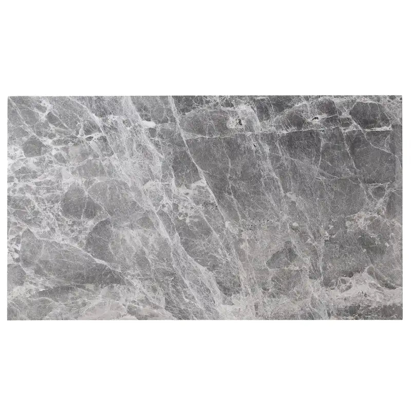 Kitchen Island - White with Grey Marble Top