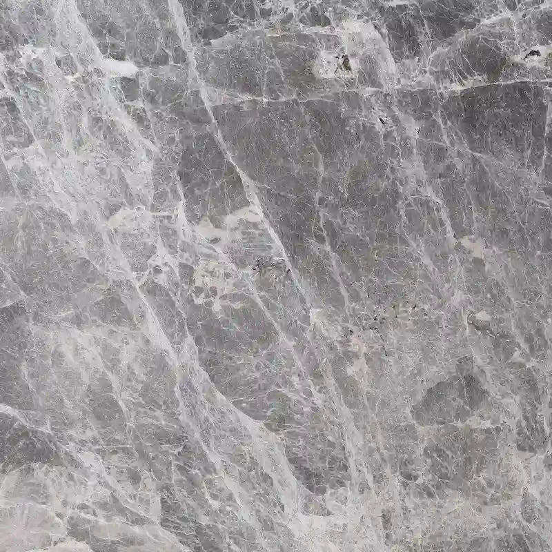 Kitchen Island - White with Grey Marble Top