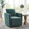 Green Channel Quilted 360-Degree Swivel Accent Chair