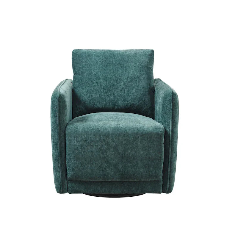 Green Channel Quilted 360-Degree Swivel Accent Chair