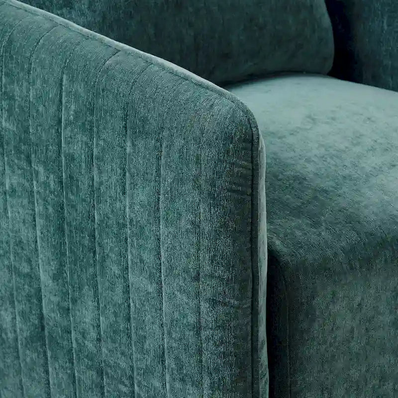 Green Channel Quilted 360-Degree Swivel Accent Chair